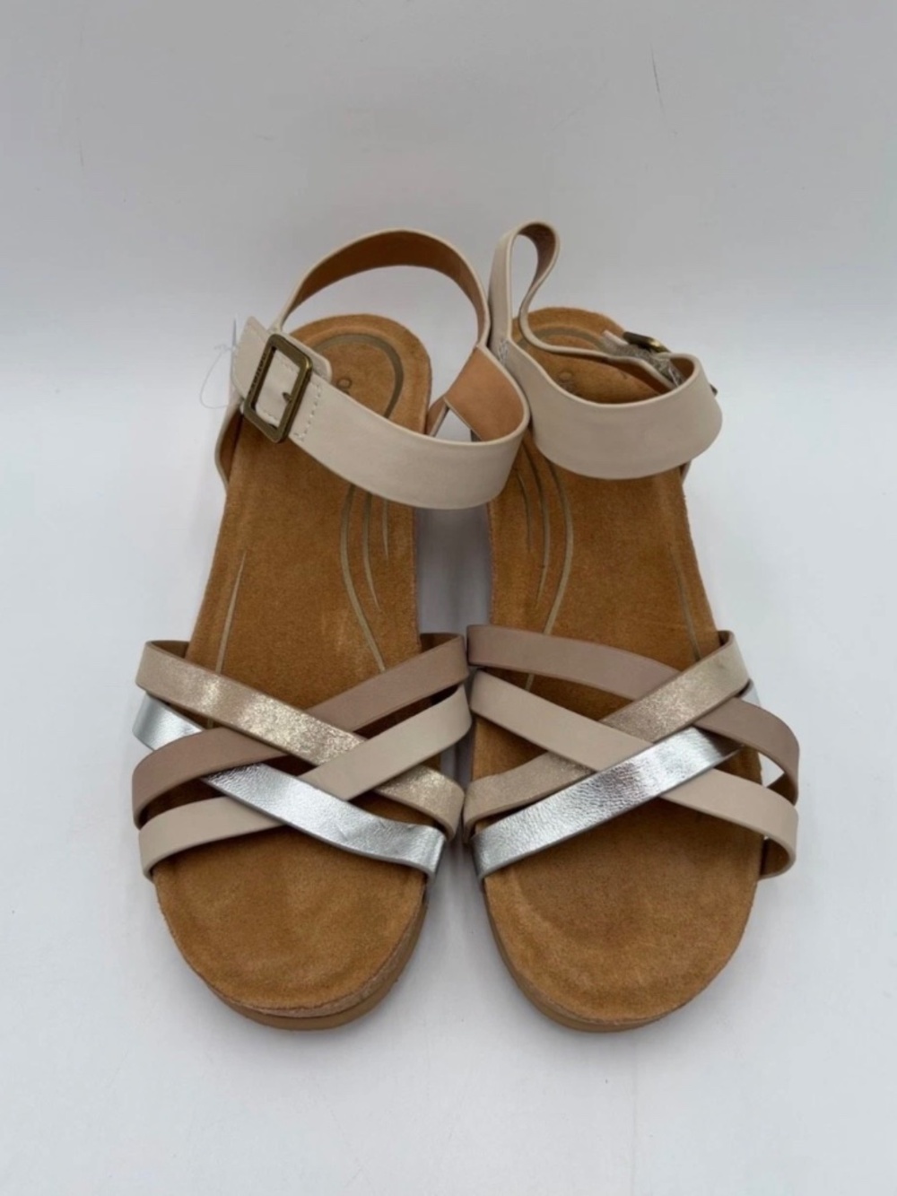 EUC AETREX women Noelle sandal in ivory 38